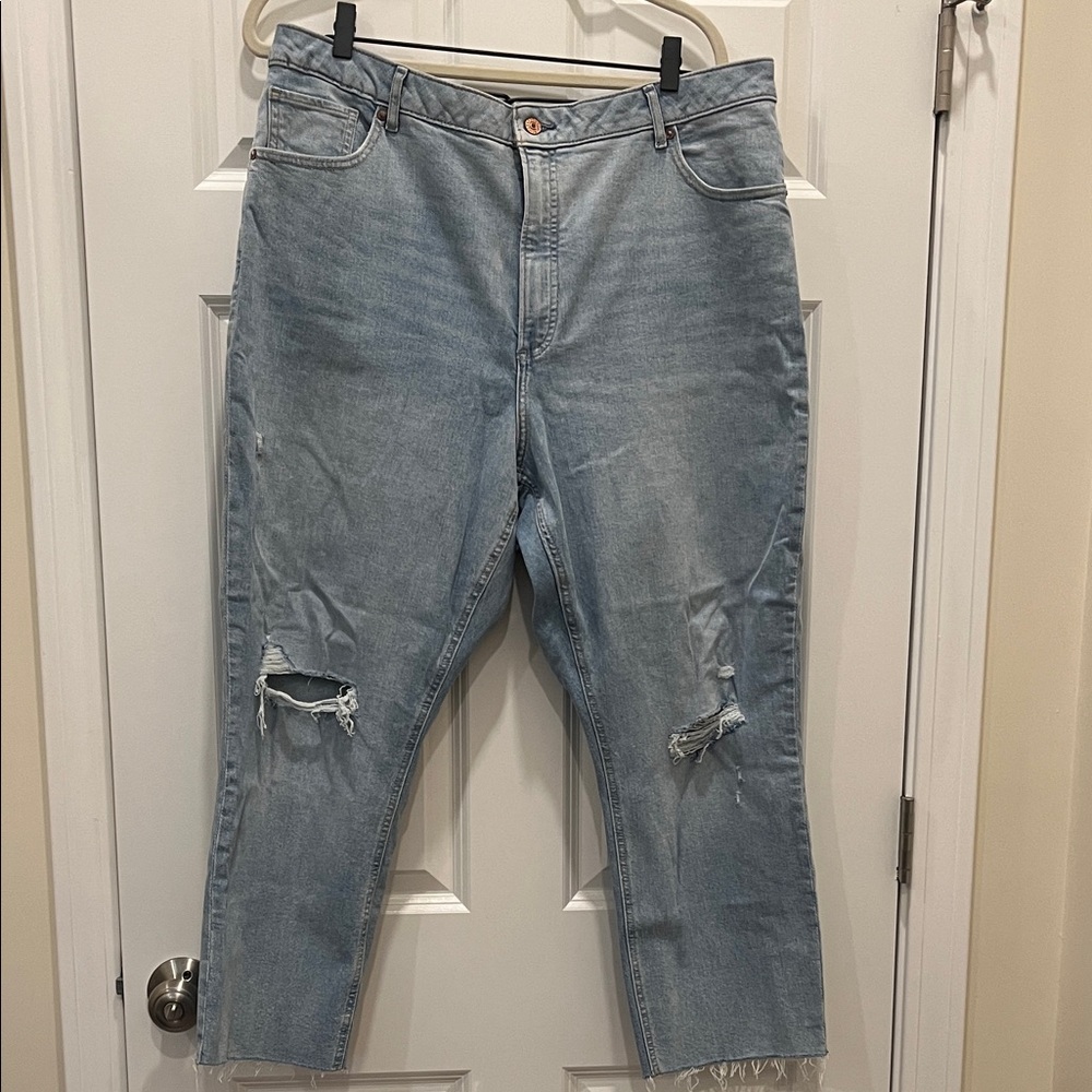 Express super high rise curvy mom jeans